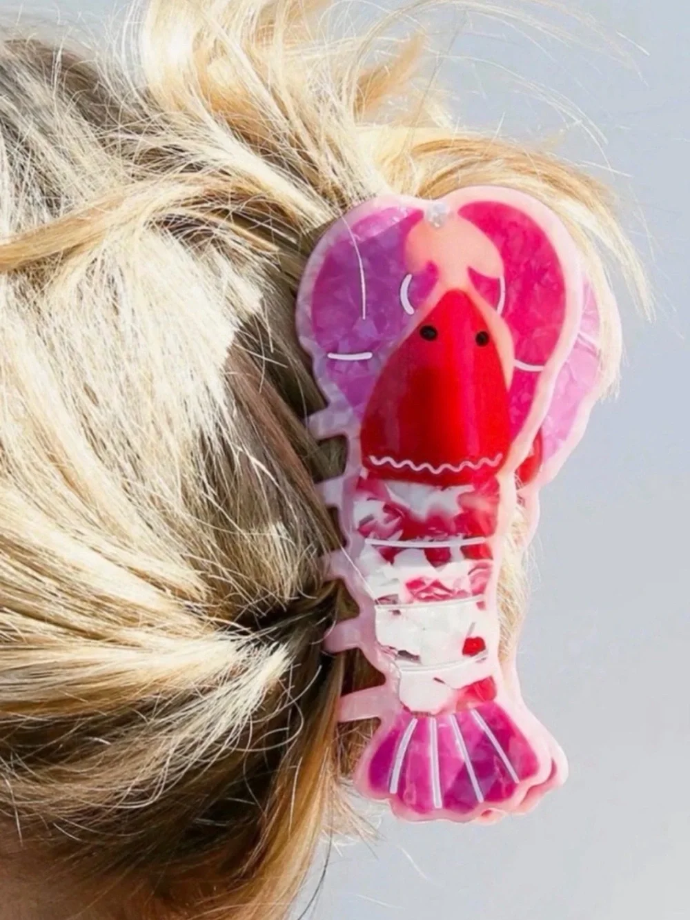 Piper•K Pink Resin Lobster Hair Clip NEW